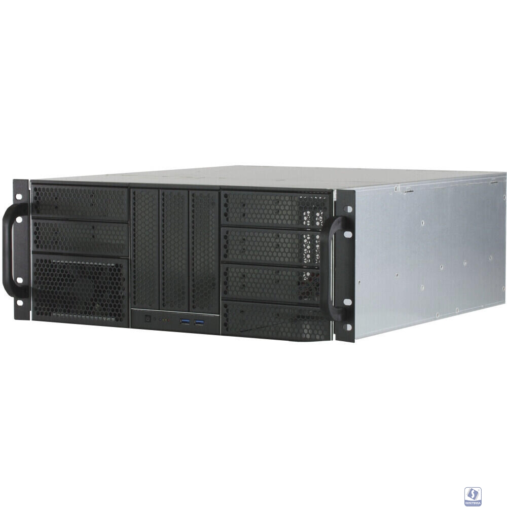 Procase RE411-D9H3-A-45 Корпус 4U server case,9x5.25+3HDD,черный,без блока питания,глубина 450мм,MB ATX 12"x9,6"