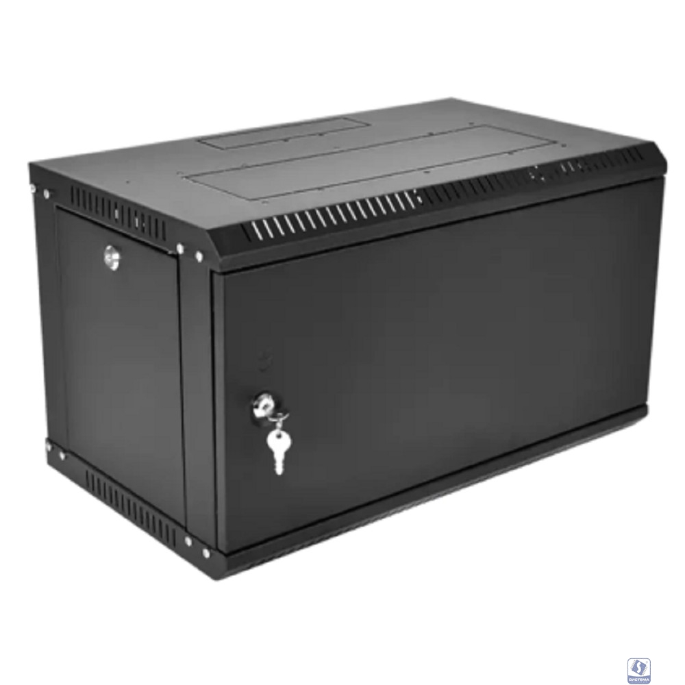 ЦМО Шкаф телекоммуникационный настенный разборный ЭКОНОМ 9U (600 x 350) дверь металл, цвет черный (ШРН-Э-9.350.1-9005)