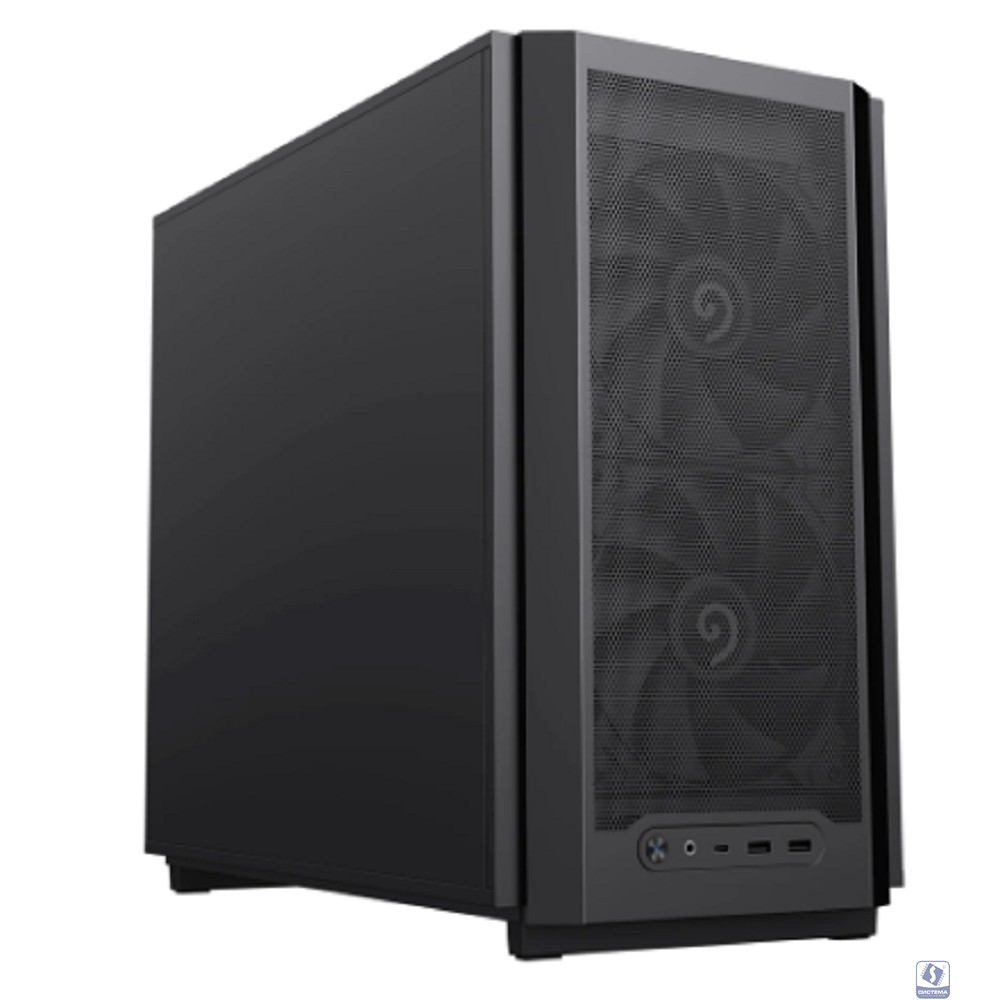 GameMax Корпус F36 Dark без БП (Midi Tower, ATX, Графит, 1*USB Type-C, 3*120мм)