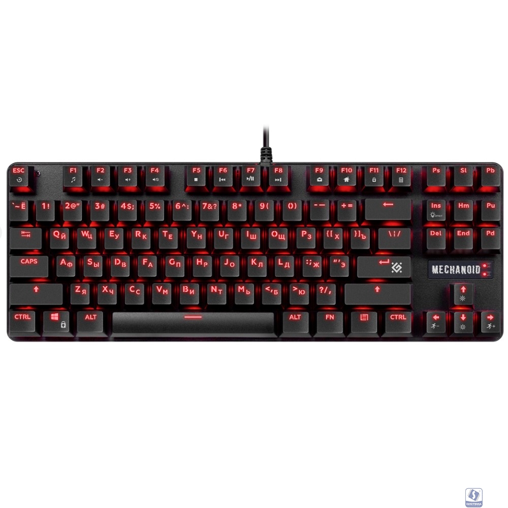 Defender Клавиатура Mechanoid GK-581 RU,черный,87кн,SNK корич 