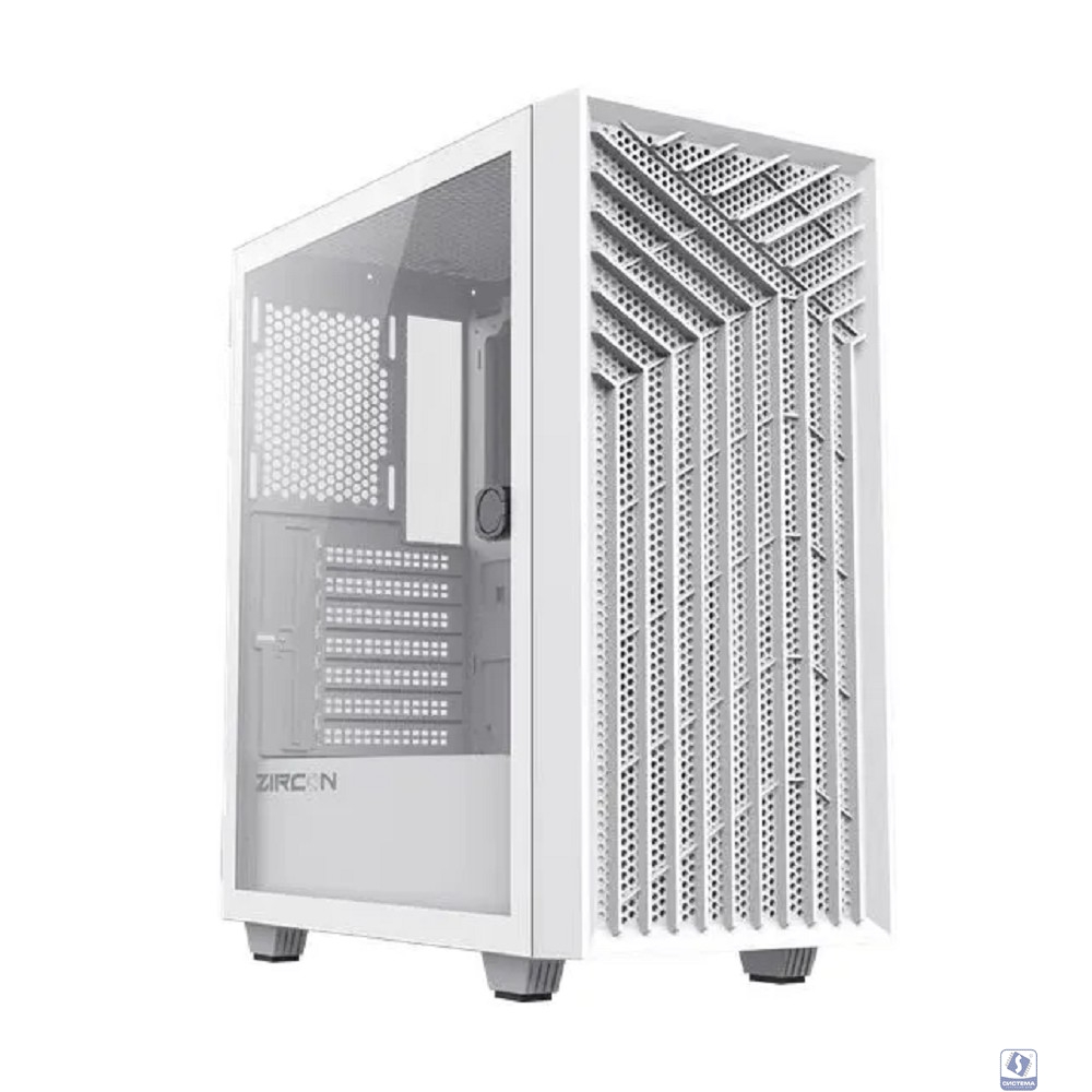 Zircon Корпус Tropez WT без БП (Midi Tower,ATX,Бел,1*USB3.0,1*USB2.0)