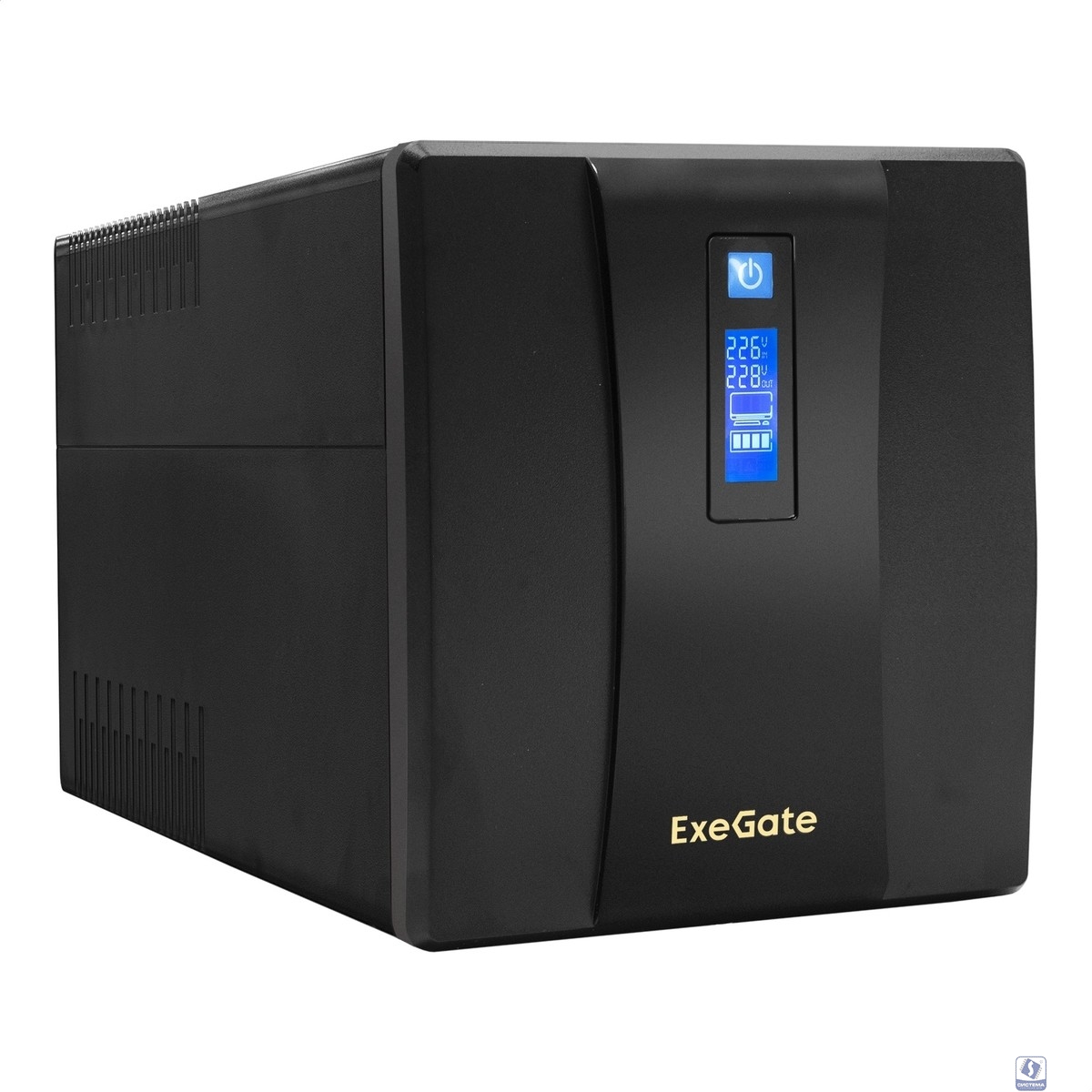 Exegate EP285494RUS ИБП ExeGate SpecialPro Smart LLB-1200.LCD.AVR.4SH.USB (1200VA/750W, LCD, AVR, 4*EU/Тип F(Schuko), USB, батарея 12V 7.5Ah - 2 шт., Black)