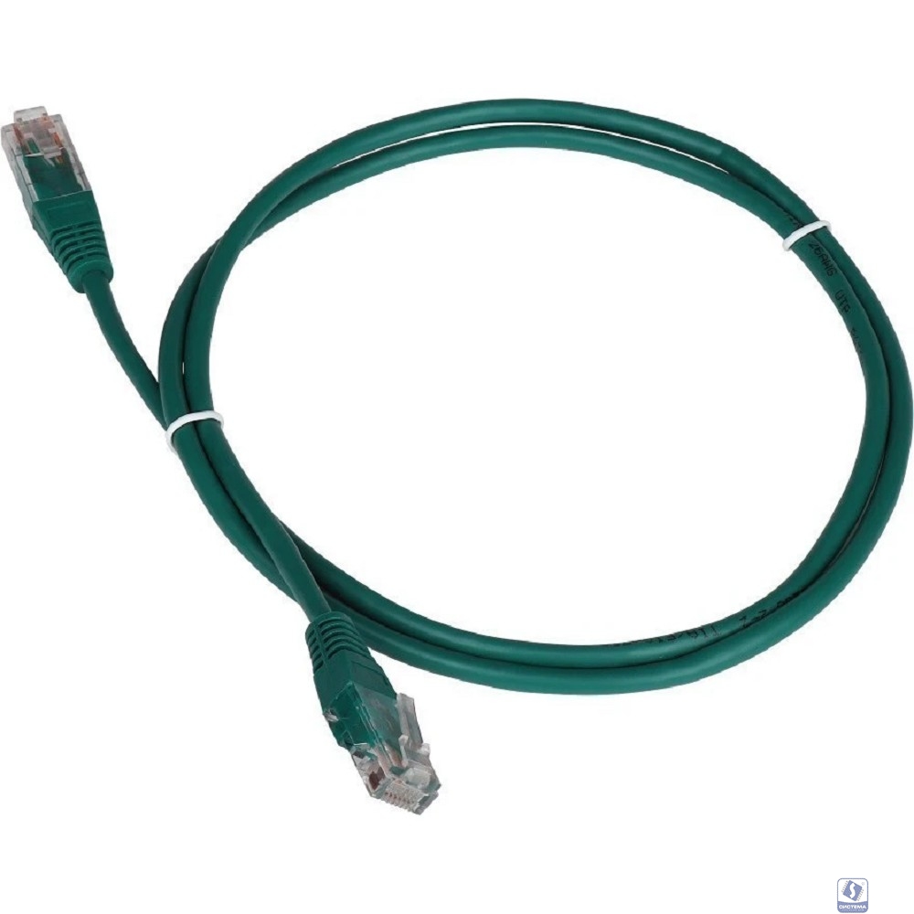 Патч-корд TWT UTP кат.5e, с заливными колпачками, 1.5 м, зеленый