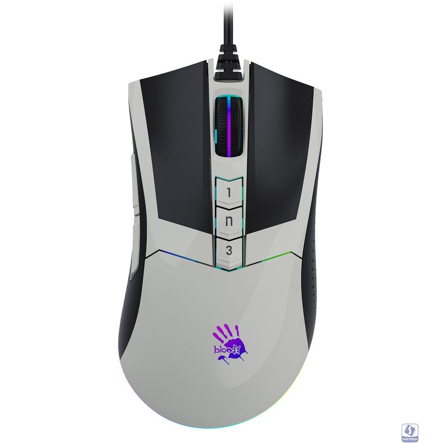 Мышь A4Tech Bloody W90 Max белый/черный оптическая (10000dpi) USB (10but)