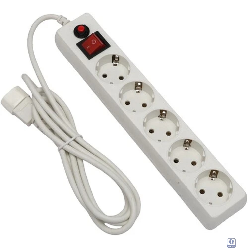 Гарнизон Сетевой фильтр для ИБП ECL-5-UPS-W-1.8 5р, 10А, 1.8м, ур.защиты 4, белый, пакет (22434)