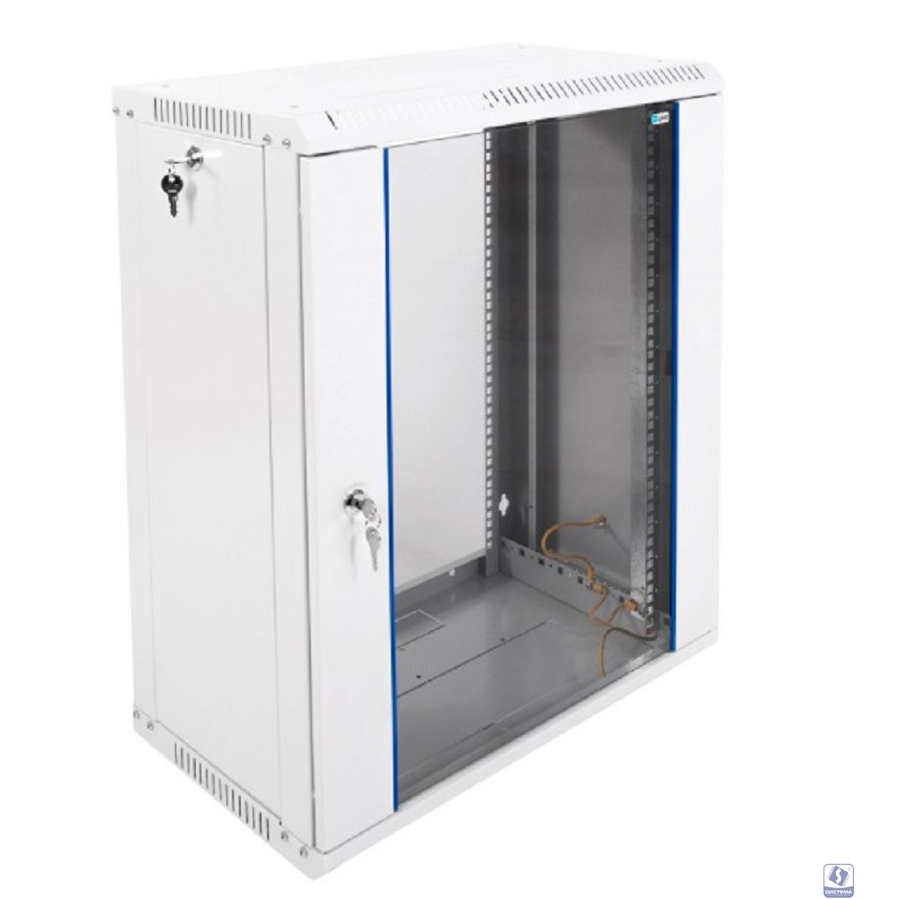 ЦМО Шкаф телекоммуникационный настенный разборный 15U (600х350) дверь стекло,цвет черный (ШРН-Э-15.350-9005) (1коробка)