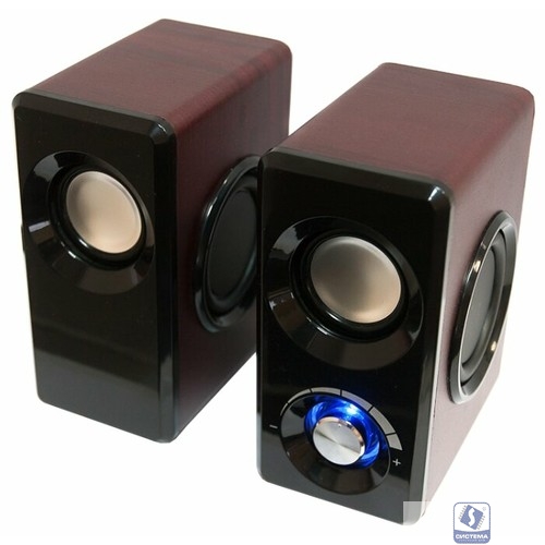 Dialog Stride AST-25UP CHERRY - акустические колонки 2.0, 6W RMS, вишневые, питание от USB