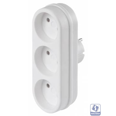 BURO Сетевой разветвитель 3 розетки (BU-PS3-W), белый (пакет ПЭ) 
