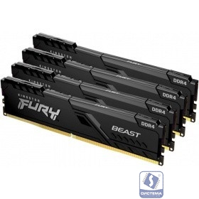 Kingston DDR4 DIMM 32GB 3600MHz  CL17 (Kit 4x8Gb) FURY Beast Black KF436C17BBK4/32