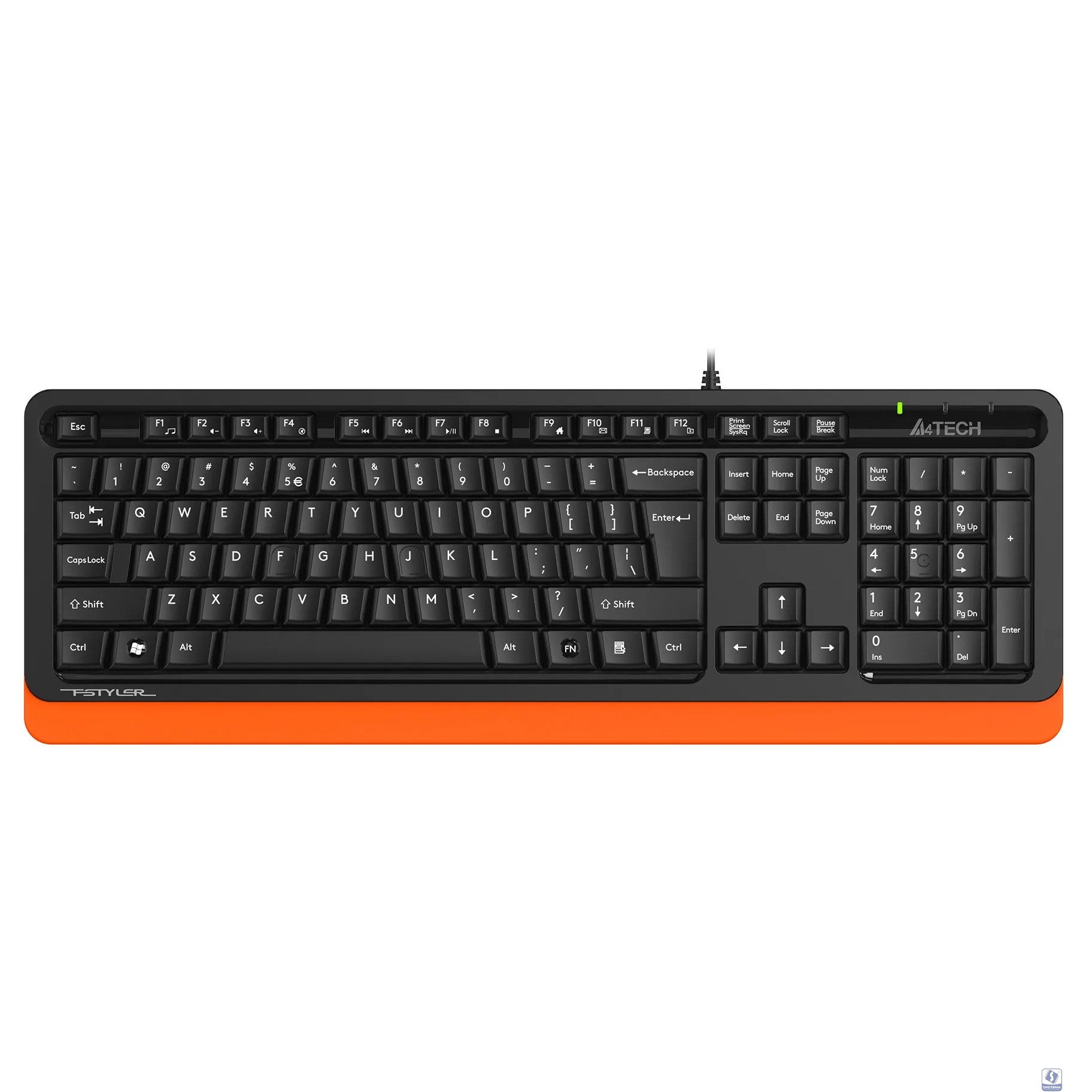 Клавиатура A4Tech Fstyler FKS10 черный/оранжевый USB [1530190]