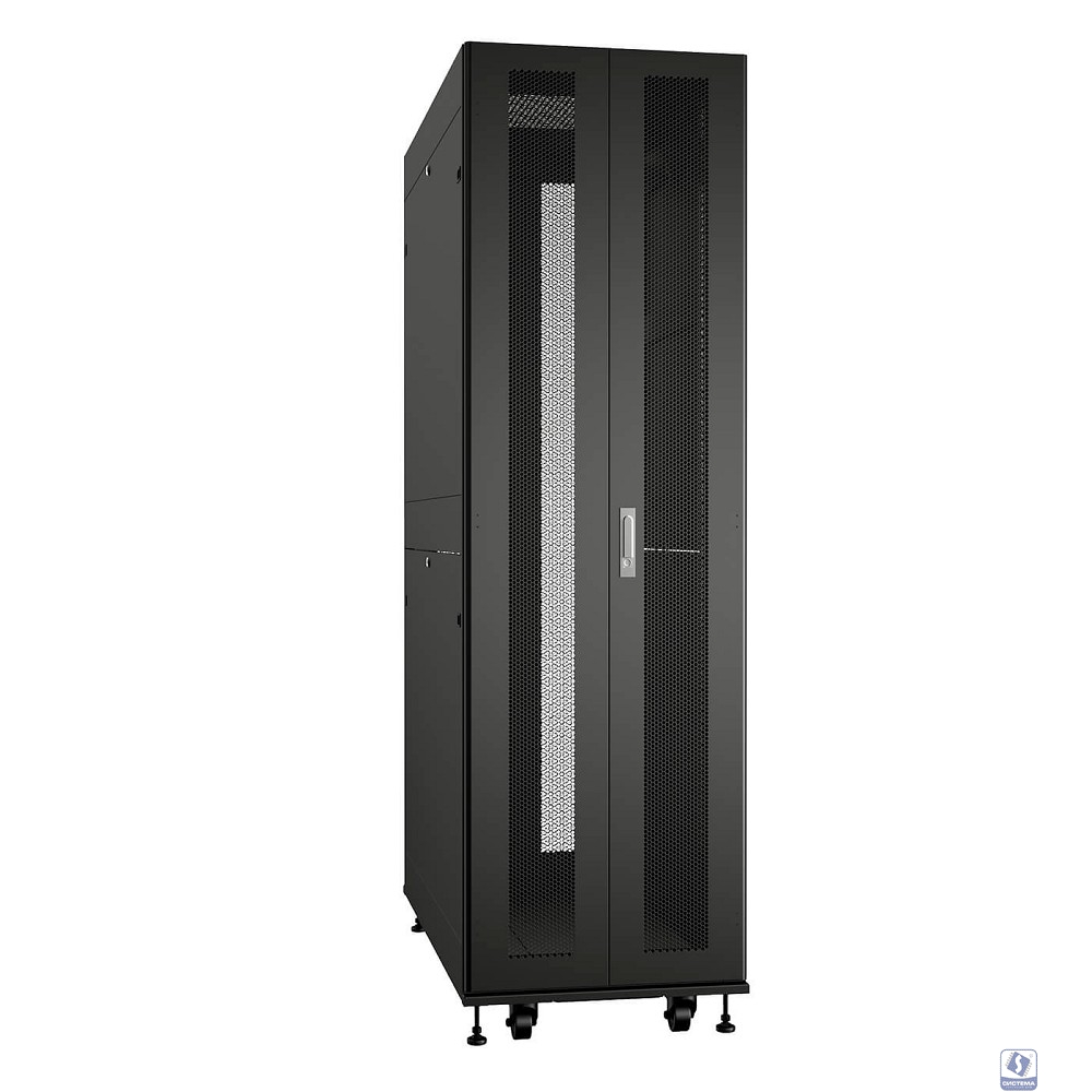 Cabeus ND-SC-42U60/120-BK Шкаф серверный телекоммуникационный 19" напольный для распределительного и серверного оборудования 42U 600x1200mm передняя и задняя двойные перфорированные двери, ручки с зам