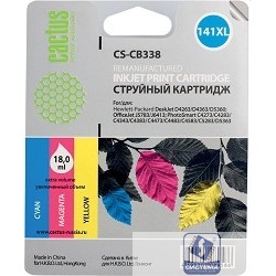 Cactus CB338  Картридж (CS-CB338) №141 XL (трехцветный) для DeskJet D4263/D4363/D5360