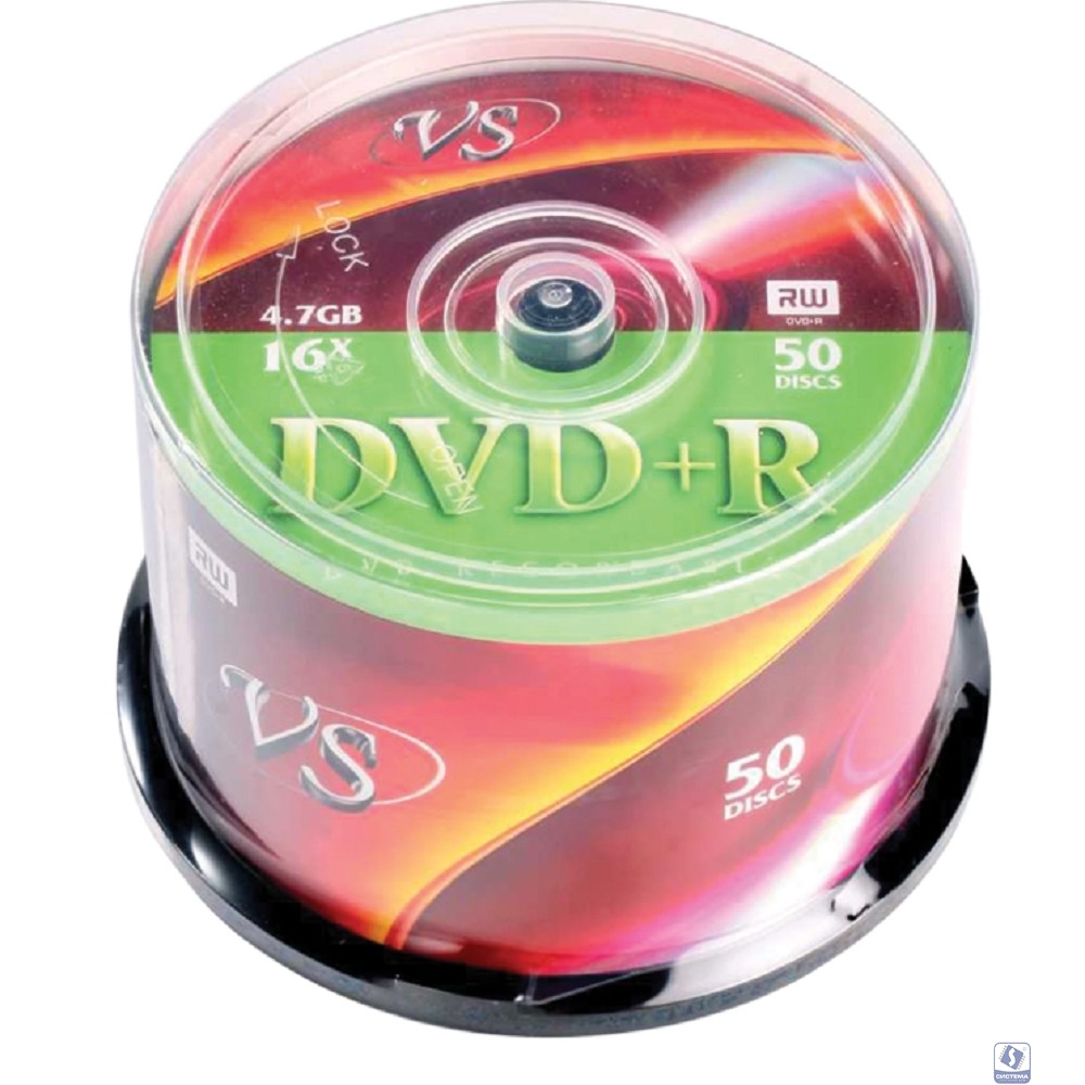 Диски VS DVD+R 4.7Gb, 16x, Cake Box 50шт.(620472)
