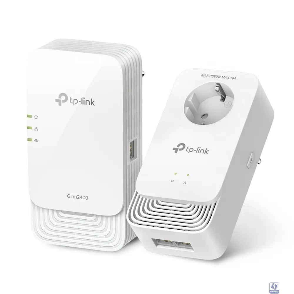 TP-Link PGW2440 KIT G.hn2400 Комплект гигабитных Powerline-адаптеров с AX1800 Wi-Fi 6 