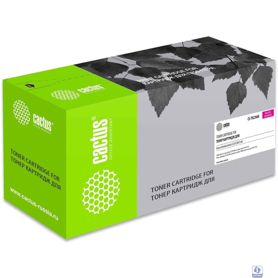 Картридж лазерный Cactus CS-TN216M пурпурный (26000стр.) для Konica Minolta bizhub C220/C280/C360