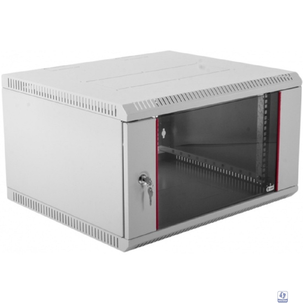 ЦМО Шкаф телекоммуникационный настенный разборный 6U (600х650) дверь стекло (ШРН-Э-6.650) (1 коробка)