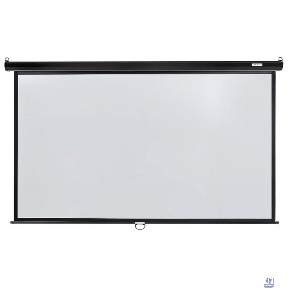 LUMIEN Eco Picture LEP-100130 157х227см (рабочая область 124х221 см) (100") Matte White верх.кайма 30 см, восьмигранный корпус, возможность потолочн./настенного крепления, 16:9, корпус черного цвета