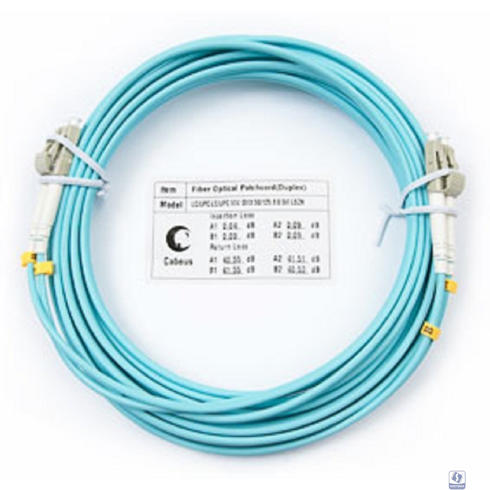 Cabeus FOP-50-LC-LC-5m Шнур оптический duplex LC-LC 50/125 mm OM3 5м LSZH