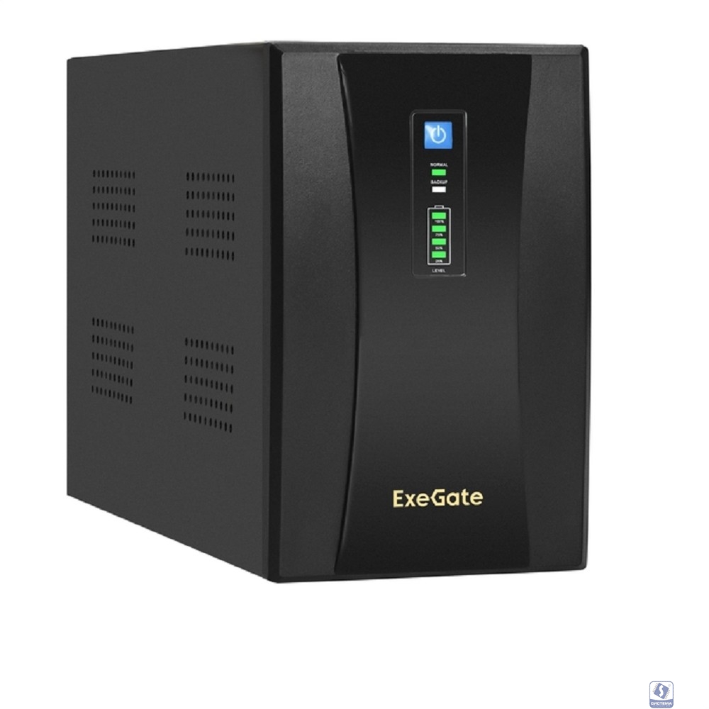 Exegate EX292608RUS ИБП ExeGate SpecialPro UNB-2000.LED.AVR.4C13.RJ.USB <2000VA/1200W, LED, AVR,4*C13, RJ45/11,USB, металлический корпус, Black>