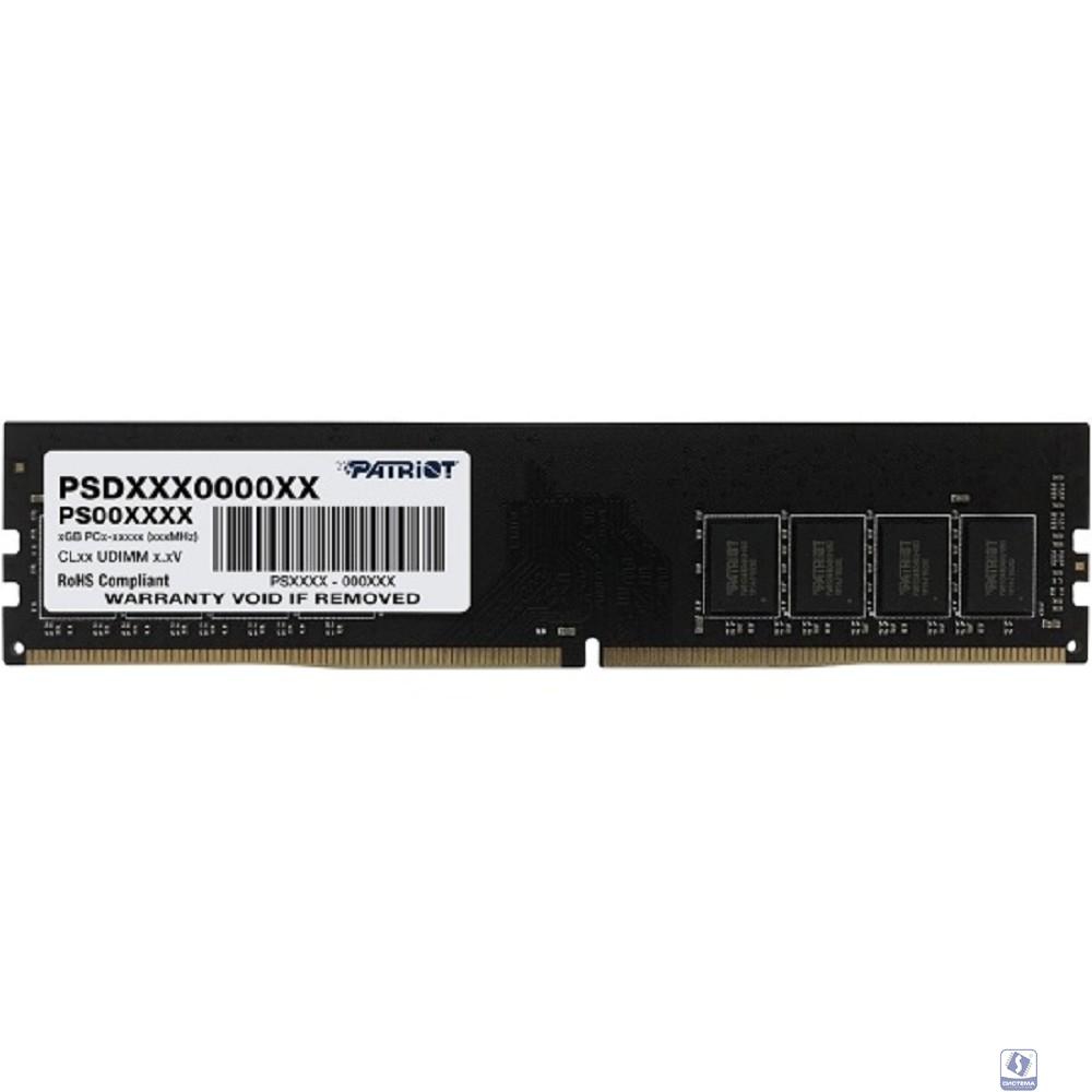 Patriot DDR4 8GB 2666MHz  PSD48G26662 Signature RTL PC4-21300 CL19 DIMM 288-pin 1.2В single rank Ret