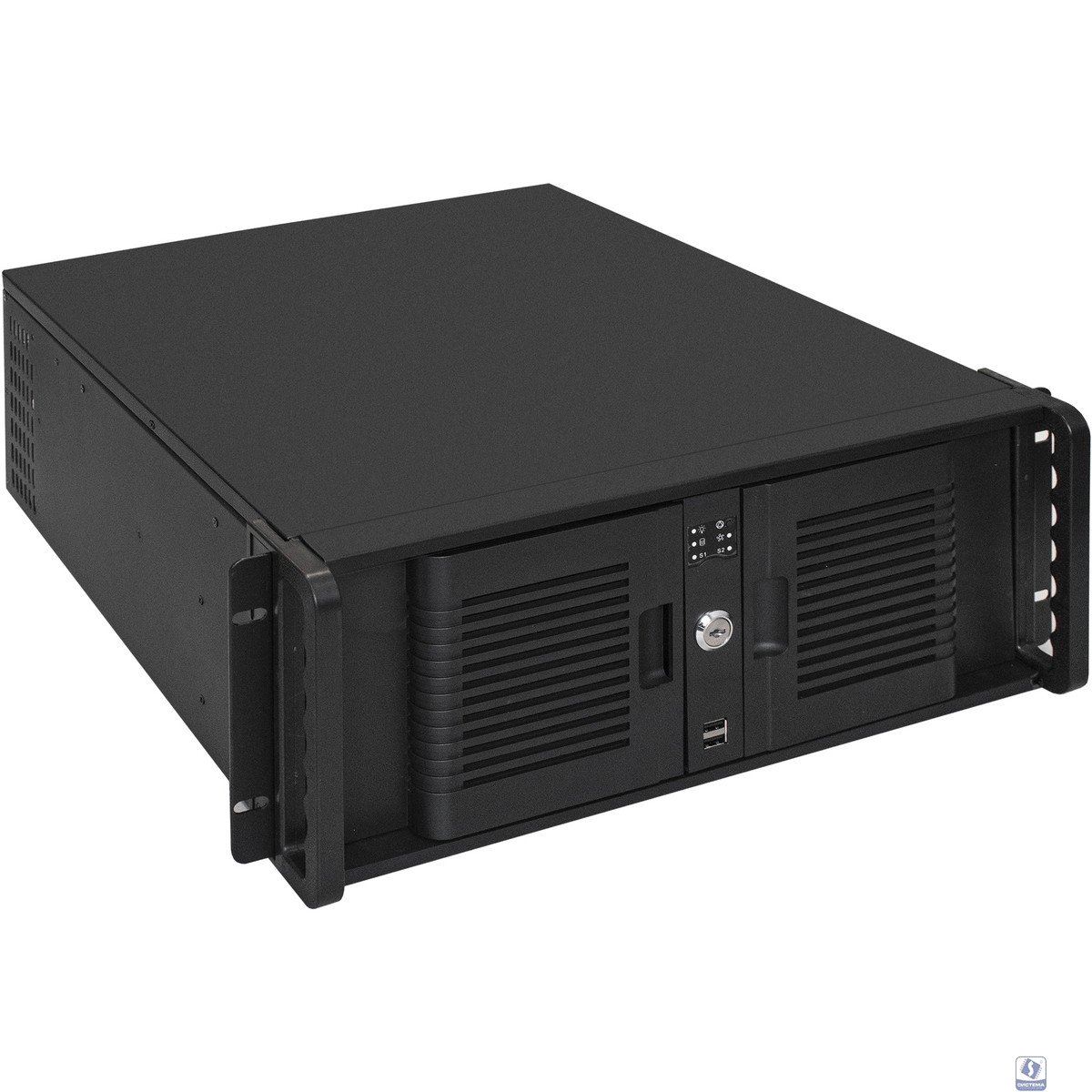 Exegate EX293571RUS Серверный корпус ExeGate Pro 4U480-15/4U4132 <RM 19", высота 4U, глубина 480, БП 1200ADS, USB>