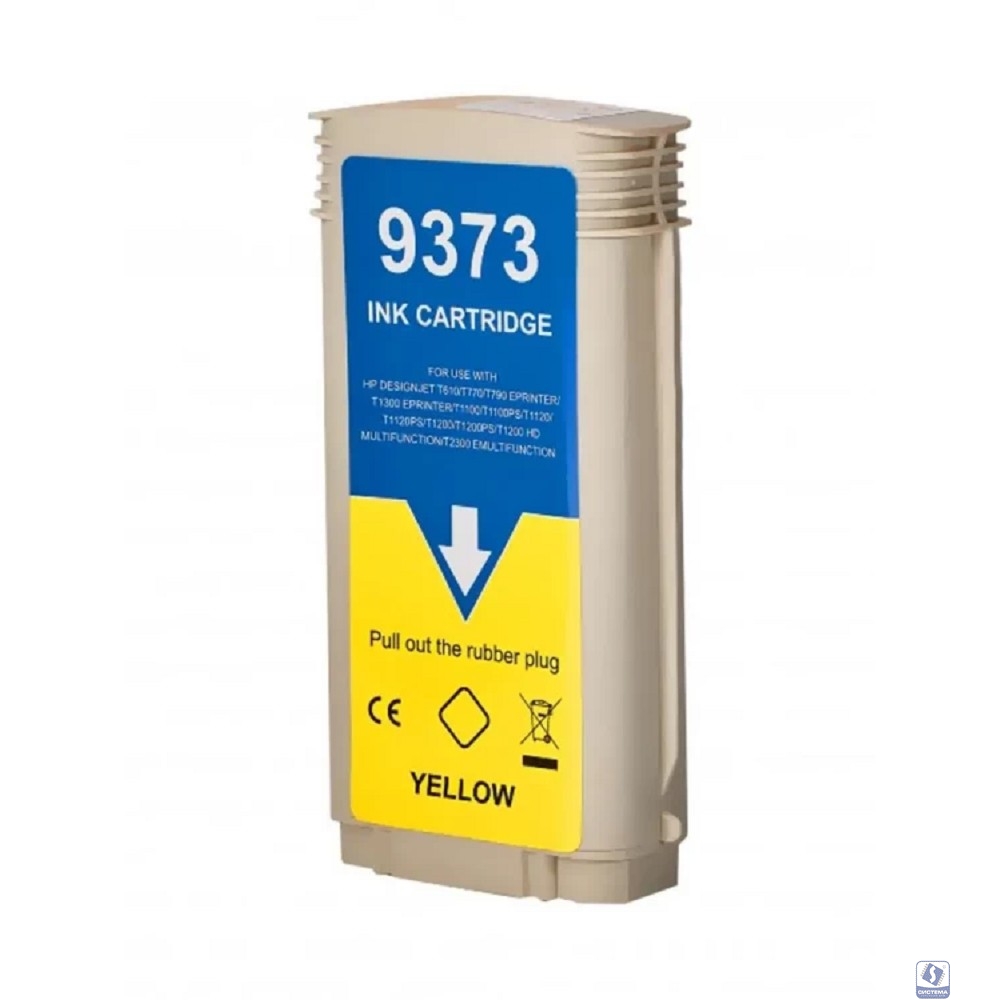 Струйный картридж NV Print 72 (NV-C9373A) Yellow для HP DesignJet T1100, T1120, T1200, T1300,  T610, T620, T770, T790, T2300, T795 (130 мл)