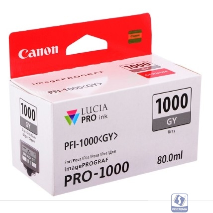 Картридж струйный Canon PFI-1000 GY 0552C001 серый для Canon Pixma MG5740/MG6840/MG7740
