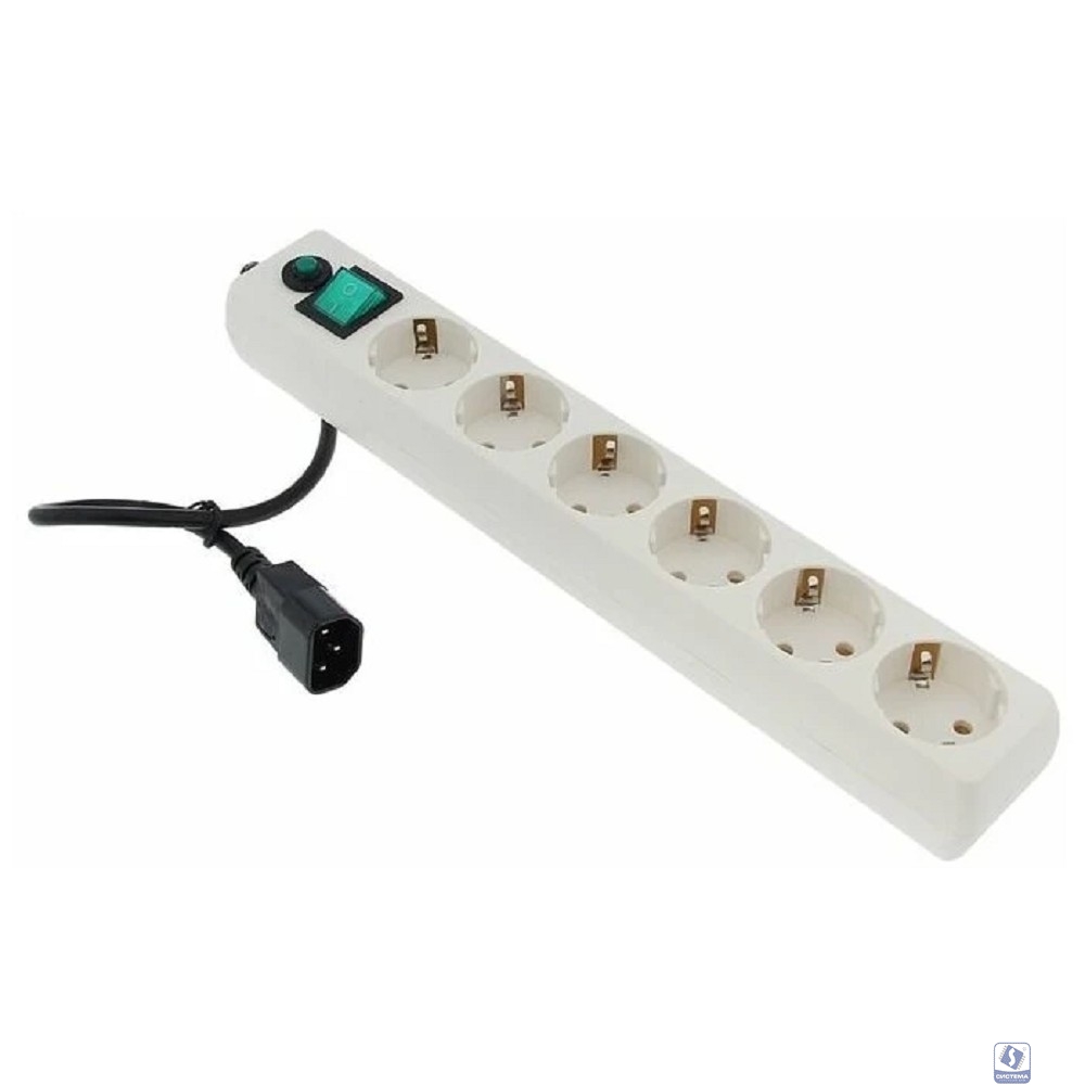 Гарнизон Сетевой фильтр EHW-0 0,5 м 6 розеток белый для UPS