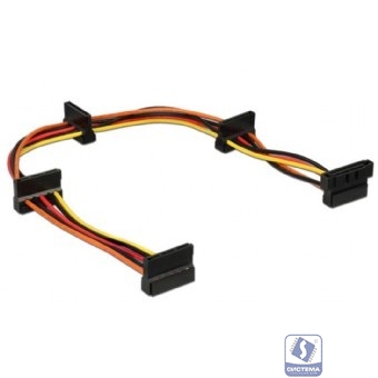 Cablexpert Кабеля питания SATA, 4x15pin(M)/15pin(F), 40см (CC-SATAMF-03)
