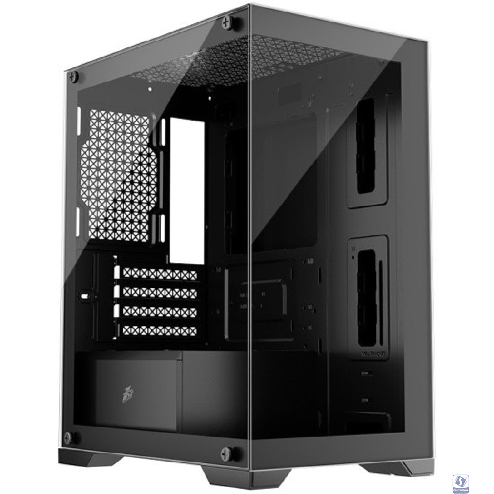 1STPLAYER MIKU Mi2 Black / mATX / 3x120mm LED fans / Mi2-BK-3F1