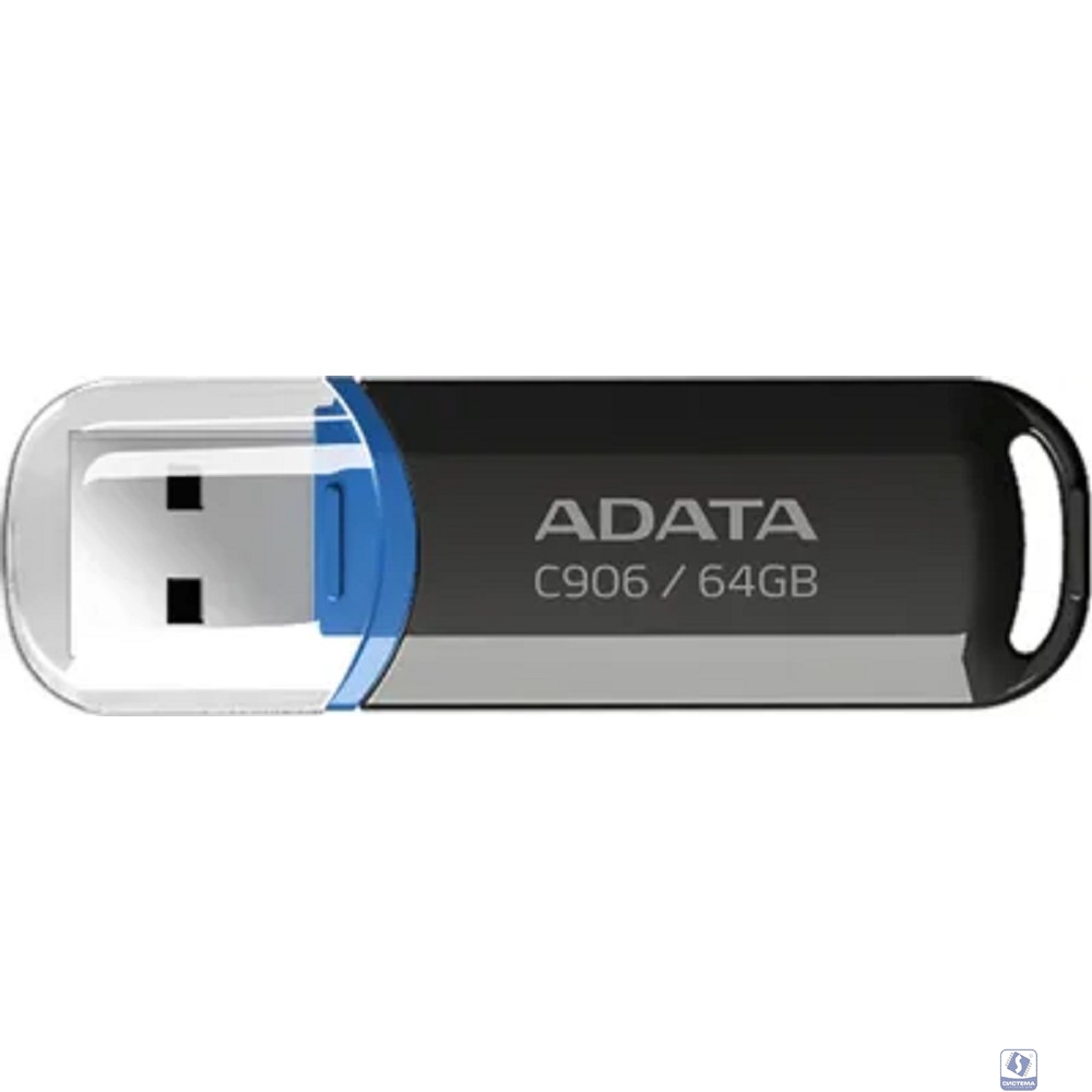 A-DATA Flash Drive 64GB Classic C906, USB 2.0, Черный [AC906-64G-RBK]