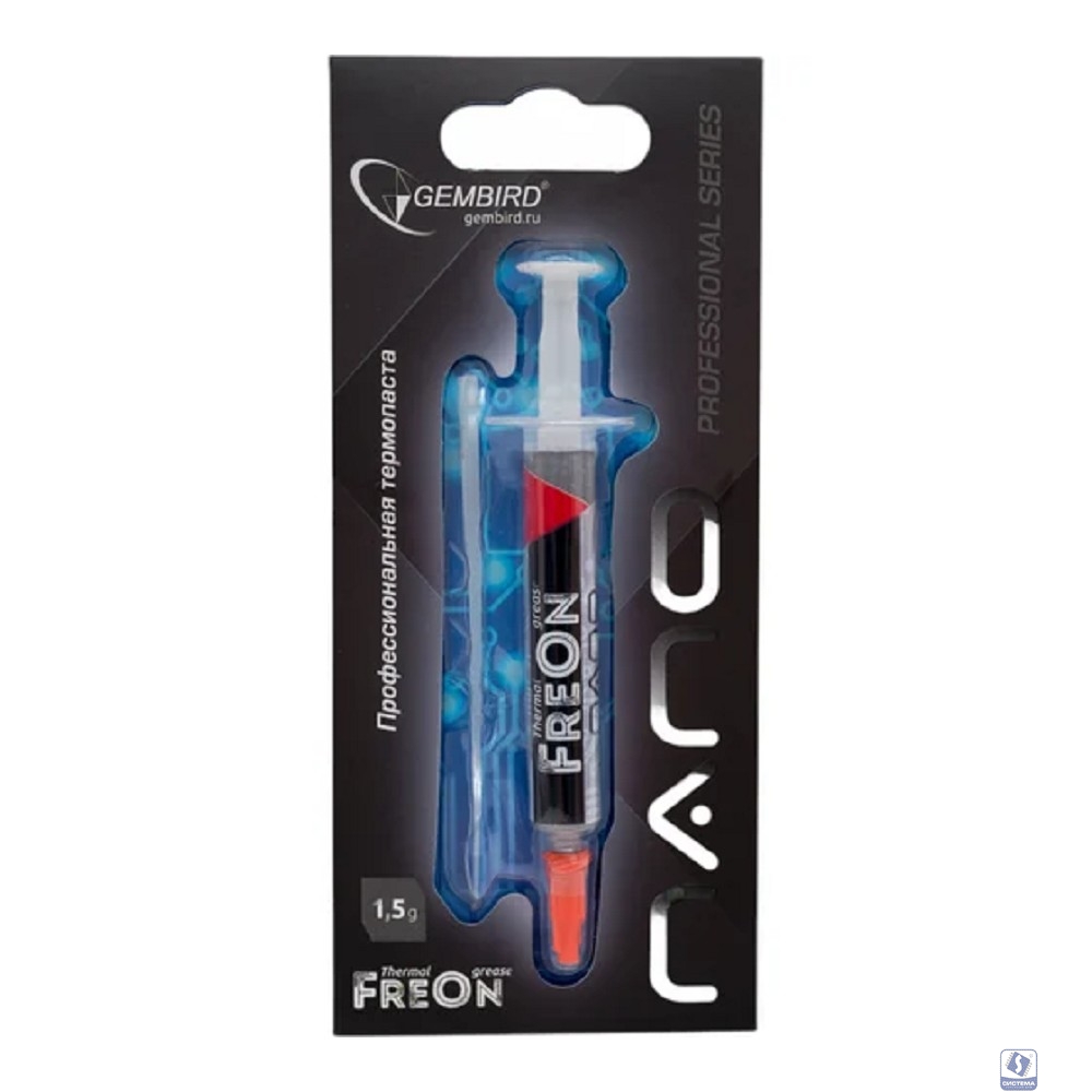 Термо паста Gembird FreOn NANO GF-31-1.5 для радиаторов, 1,5гр, шприц