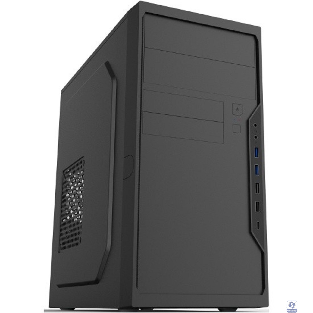 Foxline  FL-733R-FZ450R-U32C-PH mATX case, black, w/PSU 450W 12cm, w/2xUSB2.0, w/2xUSB3.0, w/1xType-C (USB2.0), w/2xcombo audio, w/pwr cord, w/o FAN