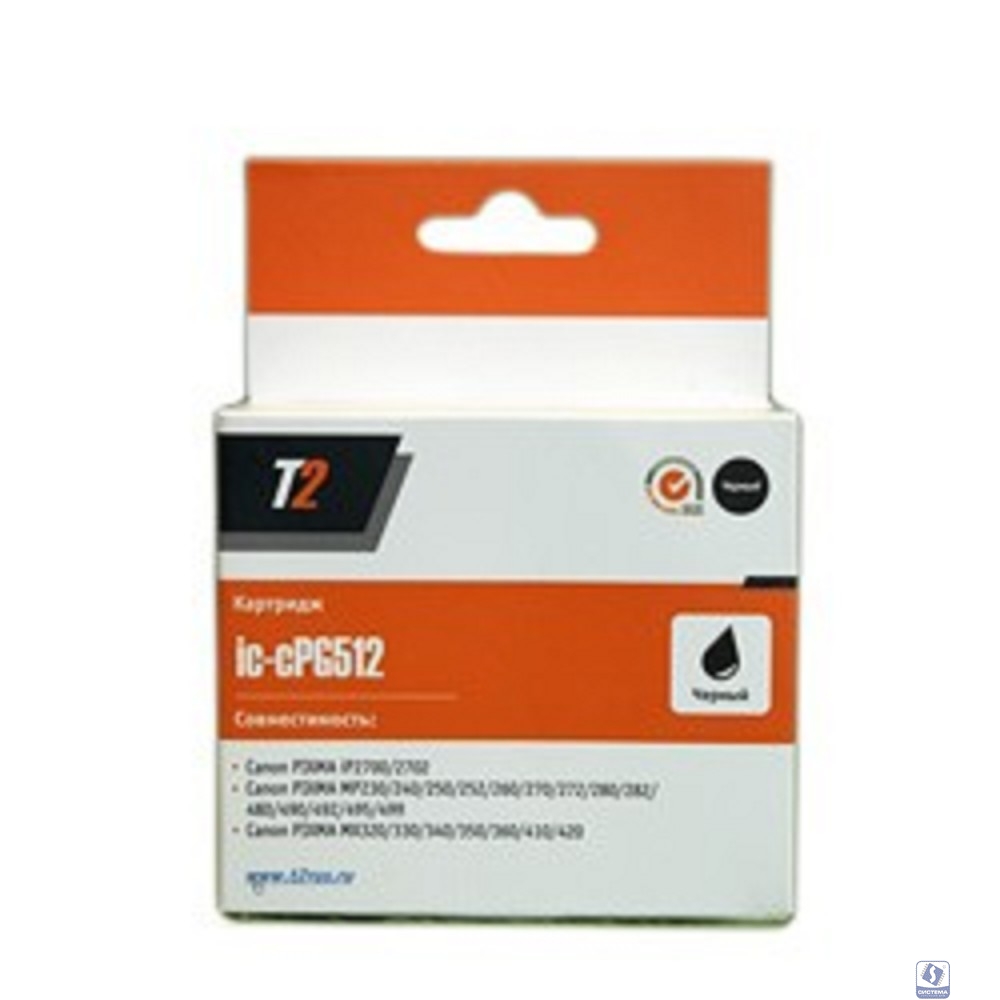 T2 PG-512 Картридж  (IC-CPG512) для Canon PIXMA iP2700/MP230/240/250/280/480/490/MX320/360/410, черный