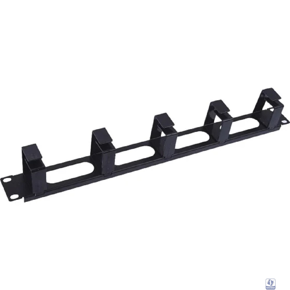 5bites Панель-органайзер кабеля CM-102B 5КОЛЕЦ для сетевых шкафов / 1U / 19" / BLACK