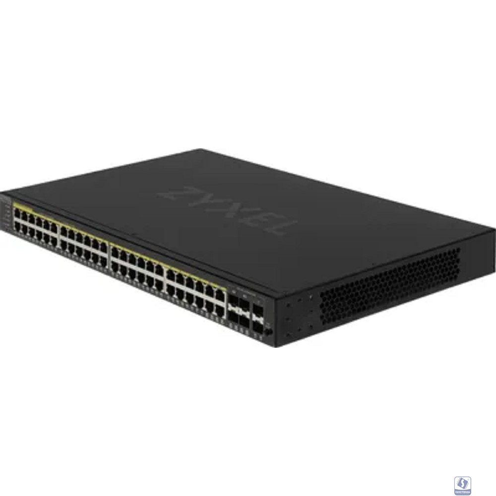 Zyxel NebulaFlex Pro GS2220-50HP, Гибридный L2 коммутатор PoE+ rack 19", 44xGE PoE+, 4xCombo (SFP/RJ-45 PoE+), 2xSFP, бюджет PoE 375 Вт, автономное/облачное управление