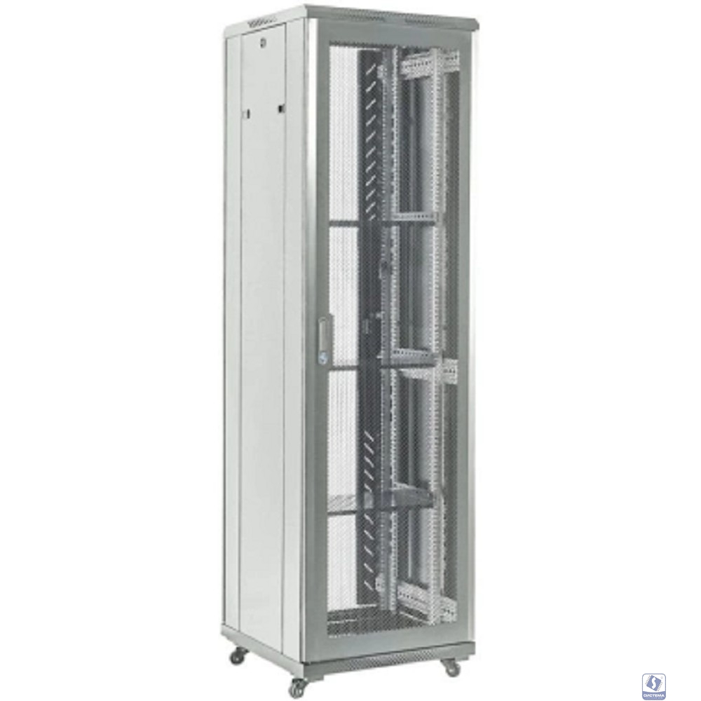 Rexant (04-4288-211) Напольный шкаф 19" 42U 800?800, дверь сплошное стекло, серый, RAL 7035