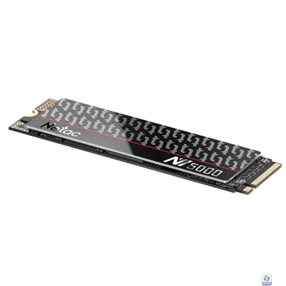 Netac NV5000t 500Gb [NT01NV5000t-500-E4X] M.2 2280, PCI-E 4.0 x4, 3D NAND, 4800/2700MBs, NVMe 1.4, 320TBW, с радиатором