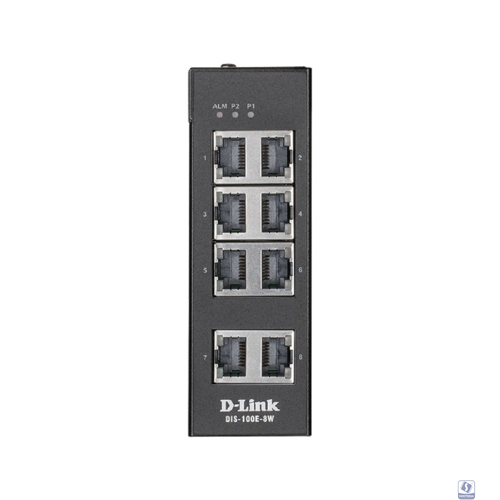 D-Link DIS-100E-8W/A1A Промышленный неуправляемый коммутатор с 8 портами 10/100Base-TX