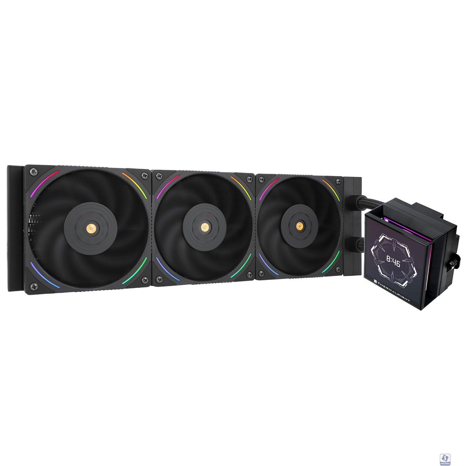 Thermalright Система водяного охлаждения Hyper Vision 360 ARGB Black / 3x120mm ARGB PWM Fans / TRHV360AB