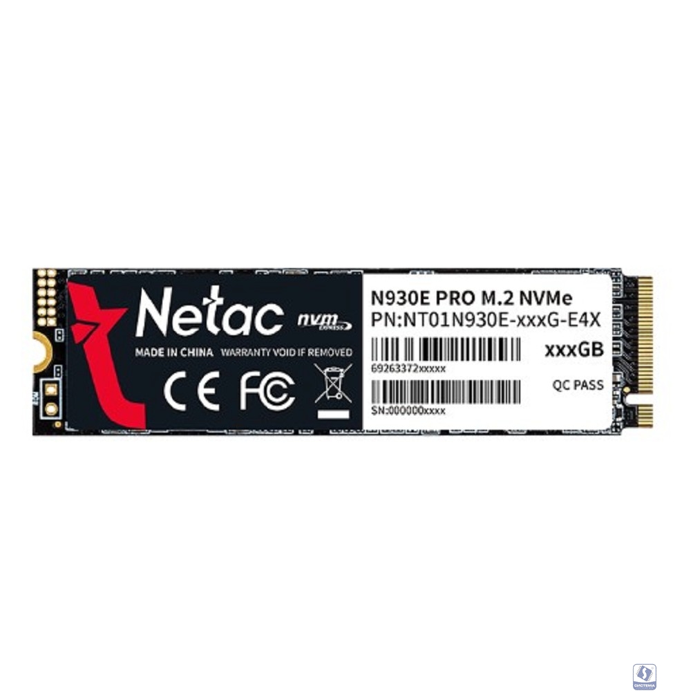 Накопитель SSD Netac PCI-E 3.0 256Gb NT01N930E-256G-E4X(N) N930E Pro M.2 2280