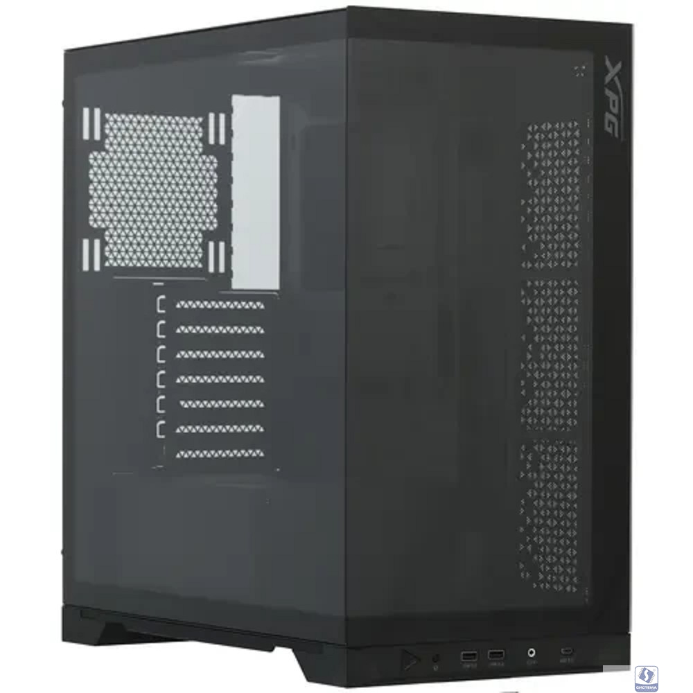 XPG INVADER X BLACK (INVADERXMTWOF-BKCWW) Mid-Tower, Micro-ATX, Mini-ITX, Standard-ATX, USB 3.2 Gen2 Type-A, USB 3.2 Gen2 Type-C, black