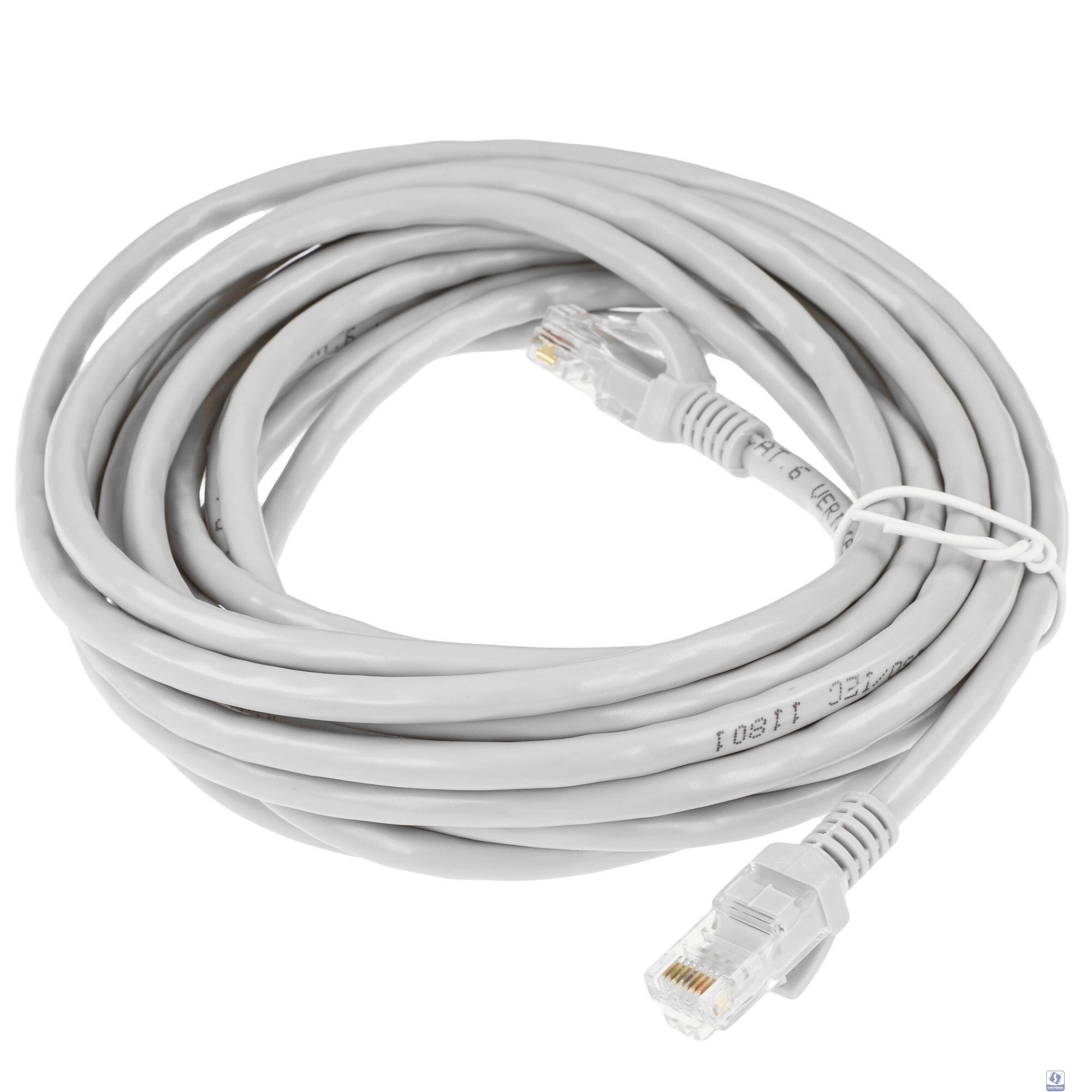 Exegate EX272311RUS Патч-корд UTP-RJ45-RJ45-C6-5M-GY, UTP, cat.6, 5м, серый