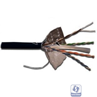 Кабель информационный Lanmaster LAN-6EFTP-WP-OUT кат.6 F/UTP общий экран 4X2X24AWG PVC внешний 305м черный