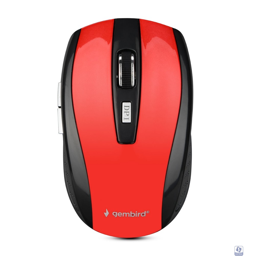 Мышь беспров. Gembird MUSW-330-3, 2.4ГГц, красный