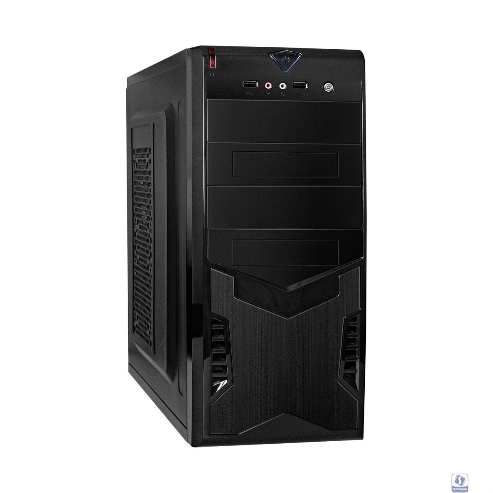 Exegate EX280389RUS Корпус Miditower Exegate CP-604 Black, ATX, <CP500W, 80mm>, 2*USB, Audio