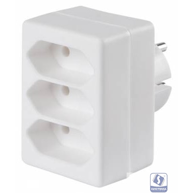 BURO Сетевой разветвитель 3 розетки (BU-PS3F-W), белый (пакет ПЭ) 