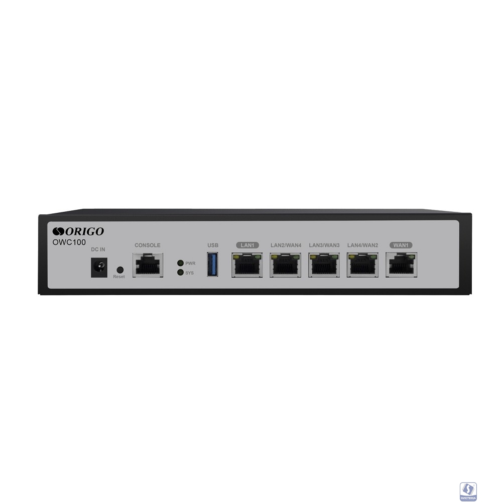 ORIGO OWC100/A1A Контроллер точек доступа Wi-Fi, до 128 ТД, 1x1000Base-T WAN, 1x1000Base-T LAN, 3x1000Base-T LAN/WAN, USB 3.0, RJ45 Console