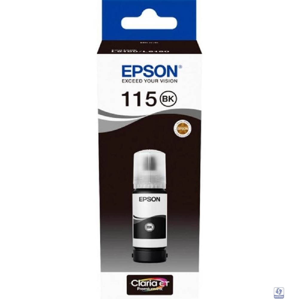 EPSON C13T07C14A  Контейнер 115 с черными пигментными чернилами для L8160/L8180