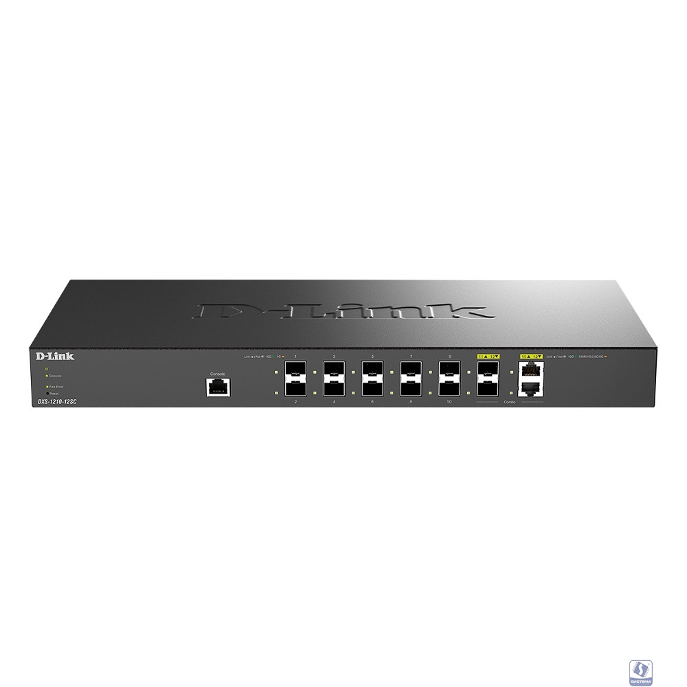 D-Link DXS-1210-12SC/B1A PROJ Управляемый L2+ коммутатор с 10 портами 10GBase-X SFP+ и 2 комбо-портами 10GBase-T/SFP+